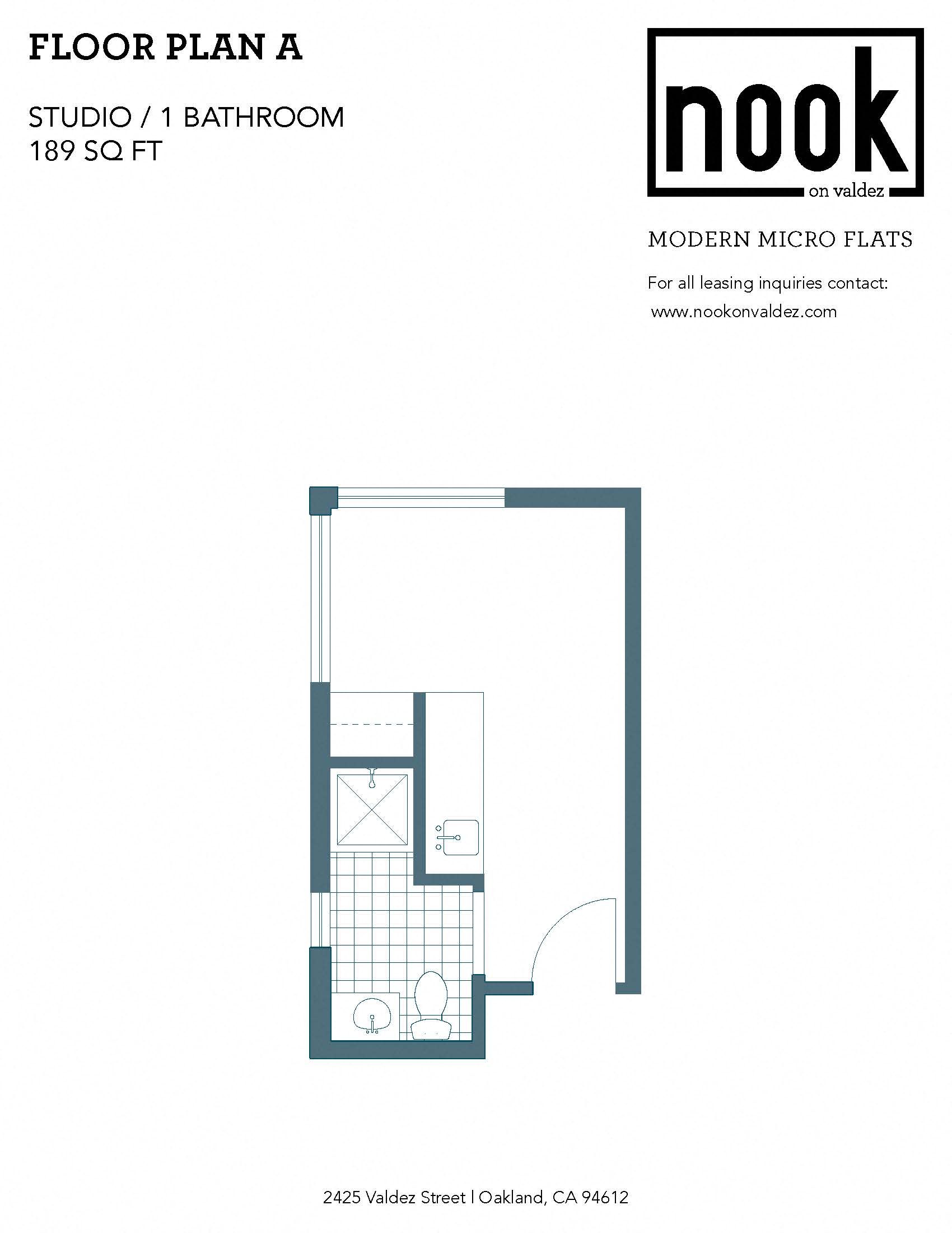 FLOOR PLAN A – studio floor plan